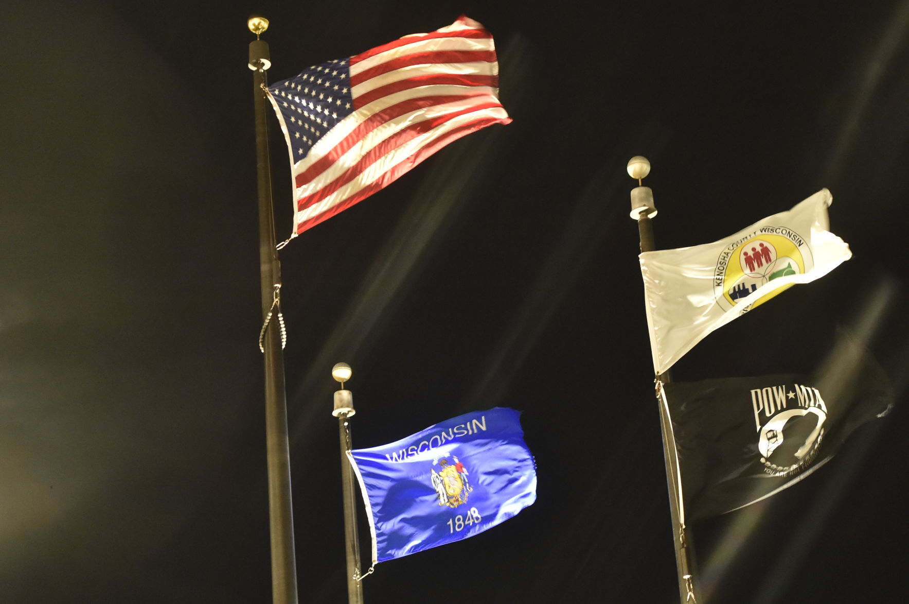 Flags above the courthouse